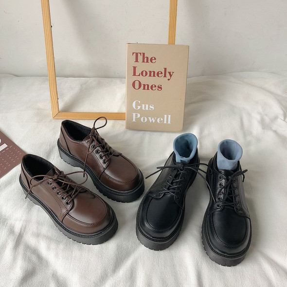 Black Brown Vintage Flats Shoes Women 2022 Spring Summer Fashion Black Brown Vintage Flats Shoes Women 2022 Spring Summer Fashion