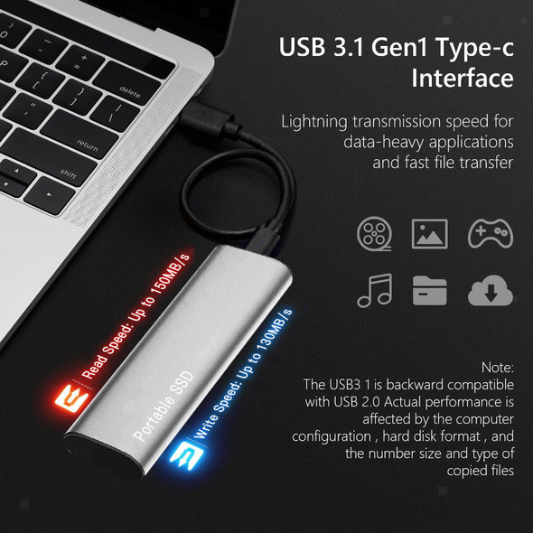 1TB Portable High Speed Mobile Solid State Drive  500GB SSD Mobile Hard Drives External Storage Decives for Laptop mac 2023 New