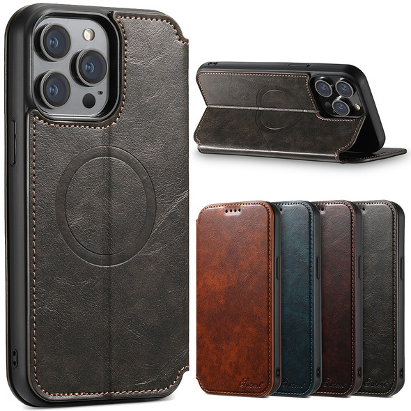 Magnetic Leather Flip Case For Iphone 12 13 14 Pro Max Plus Bank Card Holder Shell Card Pocket Storage Shockproof Bracket Cover