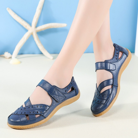Women Genuine Leather Summer Sandals | Leather Shoes Sandals Flats