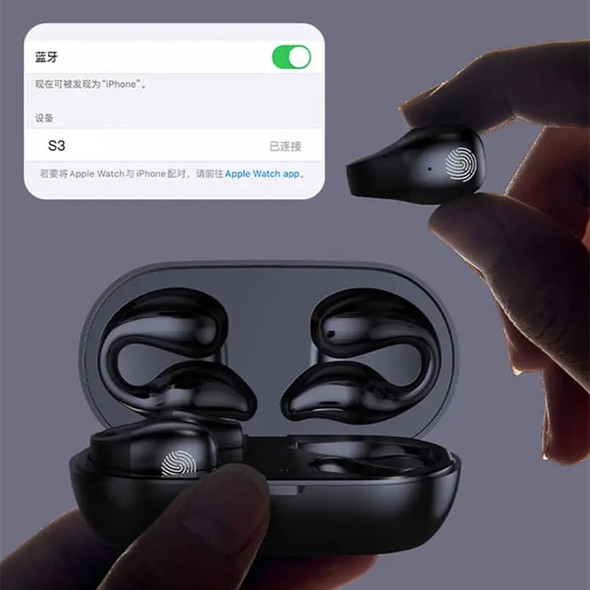 2023 NEW Original Bone Conduction Bluetooth Headsets Open Ear Clip Wireless Headphones with Mic Sports Earphones for iphone