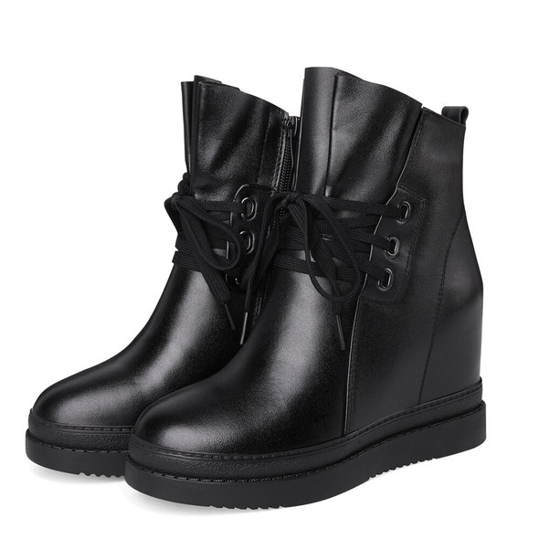 Autumn Winter Ankle Boots Women Wedges High Heels Platform Shoes Split Autumn Winter Ankle Boots Women Wedges High Heels Platform Shoes Split