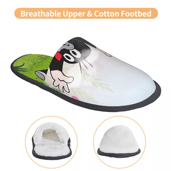 Happy Mole Cartoon Soft Scuff Memory Foam Slippers Women Krtek Little