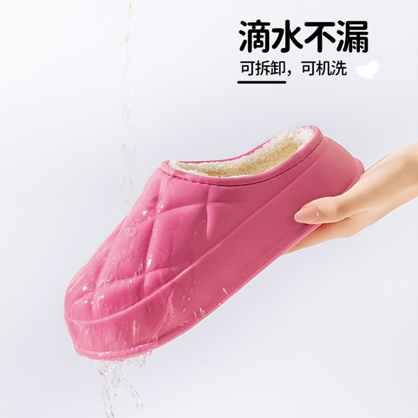 A33Slipper bag heel winter indoor home warm non slip thick soled