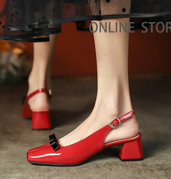 EAGSITY Slingback heel shoes Women chunky Heel sandals square heels EAGSITY Slingback heel shoes Women chunky Heel sandals square heels