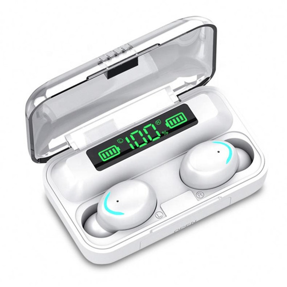 True wireless f9 f9-5 black earbuds in ear buds earbuds with power bank