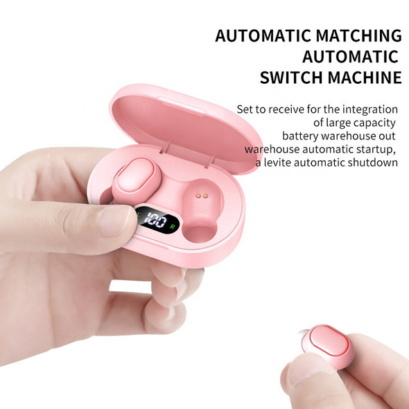 True wireless e7s a6s noise cancelling macaron led earbuds