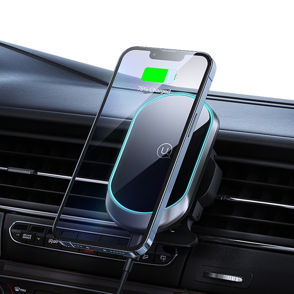USAMS CD18 15W Smart Wireless Car Charger Phone Holder Charging