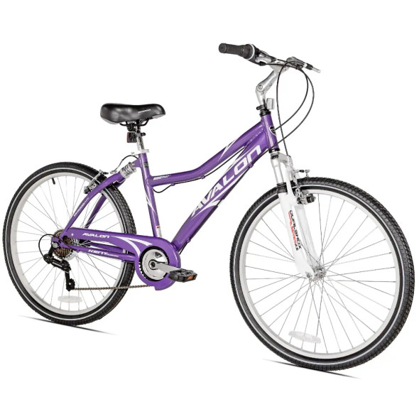 Bicycle 26 In. Avalon Comfort Women's Full Suspension Hybrid Bike Purple Bicycles Mtb Mountain Cycling