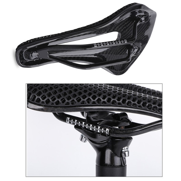 ZEIUS Carbon Fiber 3D Printed Bicycle Saddle Ultralight Hollow Breathable Comfortable MTB Mountain Road bike Cycling Seat Parts