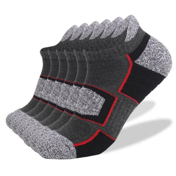 Cotton Breathable Running Socks Ankle Trainer Socks for Men Women Cushioned Sports Socks Cotton Low Cut Walking Socks (6 Pairs)