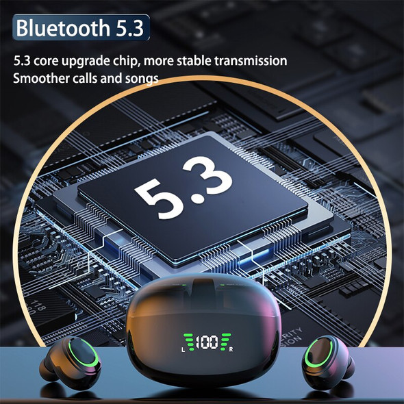 New TWS Earphone Bluetooth 5.3 Wireless Mini Compact Earphone Sports Earbuds Ultra Long Life HiFi Sport Headset With Mic HD Call
