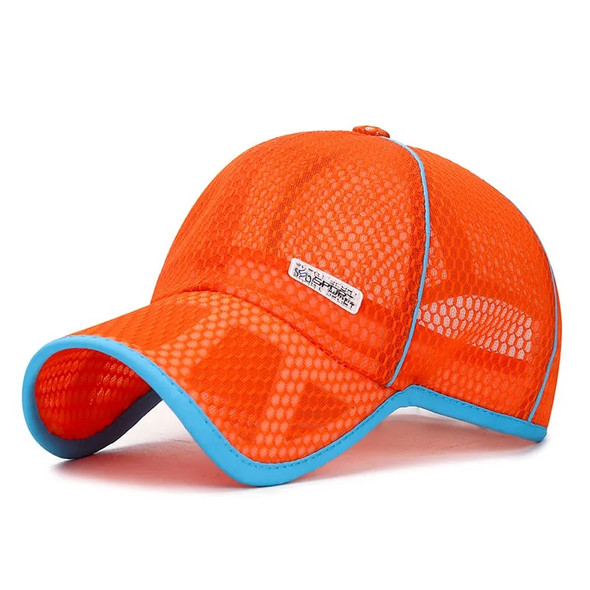 4-14 Child Summer Breathable Mesh SunShade Baseball Cap Boy Girl Letter Outdoor Sport Sunscreen Sun Cycling Adjustable Hat R23