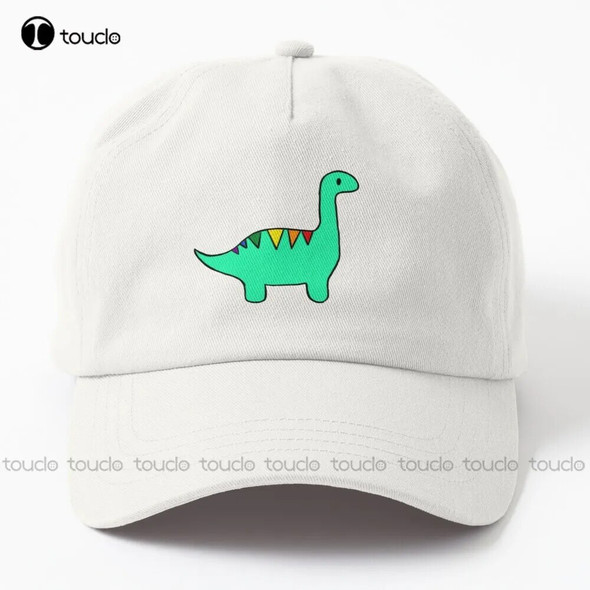 Rainbow Striped Dinosaur Dad Hat Women'S Hats Personalized Custom Unisex Adult Teen Youth Street Skateboard Denim Color Harajuku