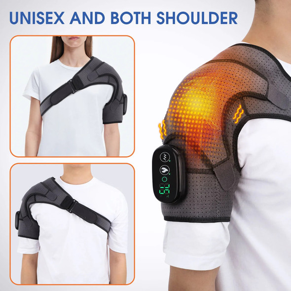 Electric Heating Shoulder Massager Rechargeable Vabration Heating Pads for joint pain Warm Wrap Knee Support Brace Health Care Electric Heating Shoulder Massager Rechargeable Vabration Heating Pads for joint pain Warm Wrap Knee Support Brace Health Care