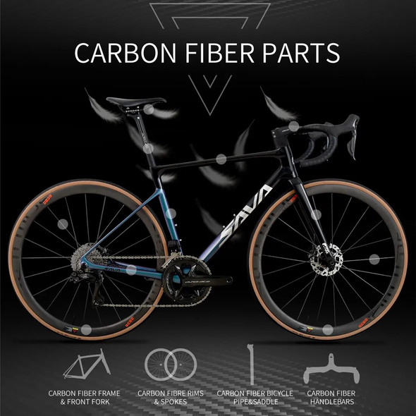 6.64kg Carbon Road Bike Complete Carbon fibre Racing Bike Equip with Dura Ace Di2 9270 Electric Shifting Super Light Weight