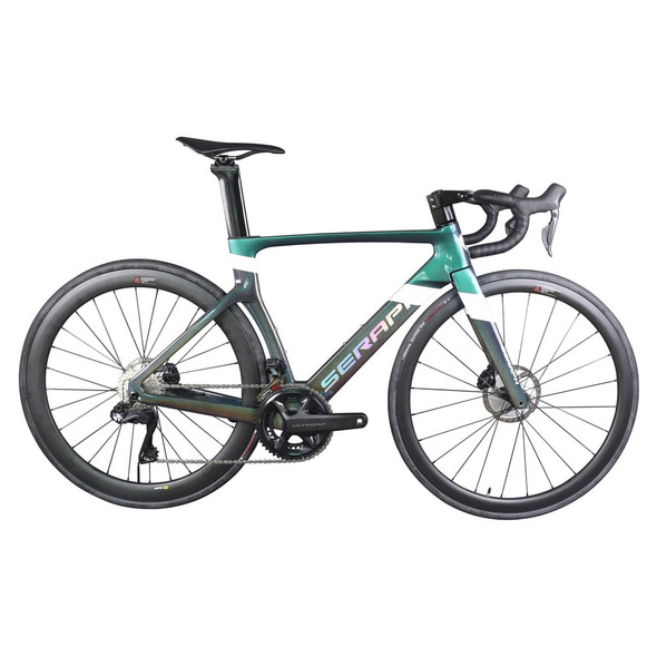 TT-X38 Full Hidden Cable Disc Road Complete Bike 24 Speed Chameleon Paint With Ultegra R8170 Di2 Groupset Electronic Shift
