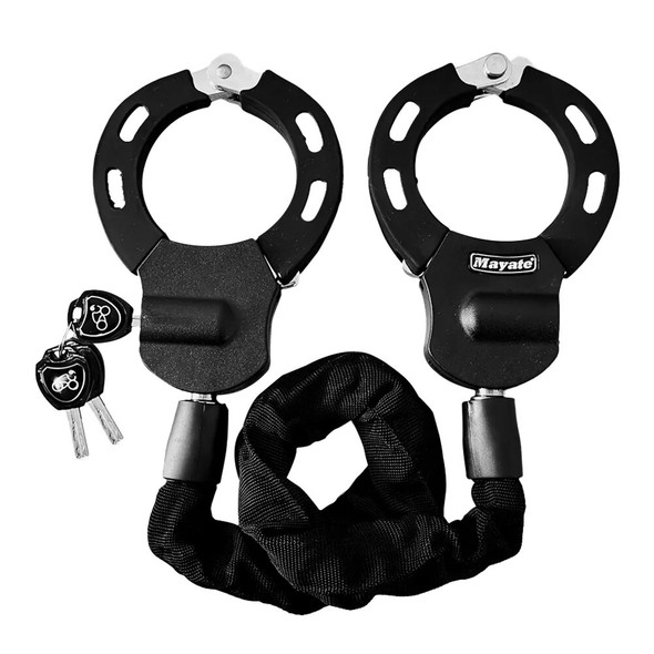 Bike Lock Portable Handcuff Chain Lock Anti-theft with Keys Cycling Accessories for Electric Scooters Motorcycles