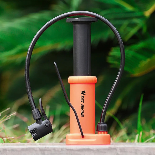 West Biking Air Pump Bicycle Portable Bicycle Accessories Multifunctional Valve Foot Inflator Pump Save Energy for Electric Bike