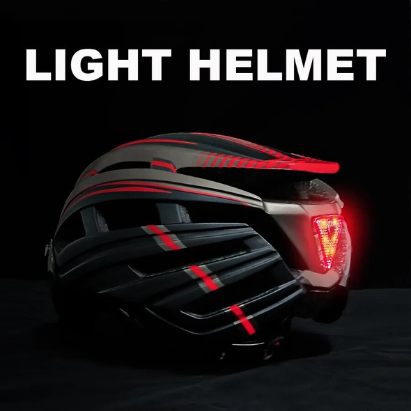 Electric Scooter Helmet With LED Rear Light Adult Cycling Helmet For MTB Road Bike Bicycle Ski Downhill Skateboard Night Riding