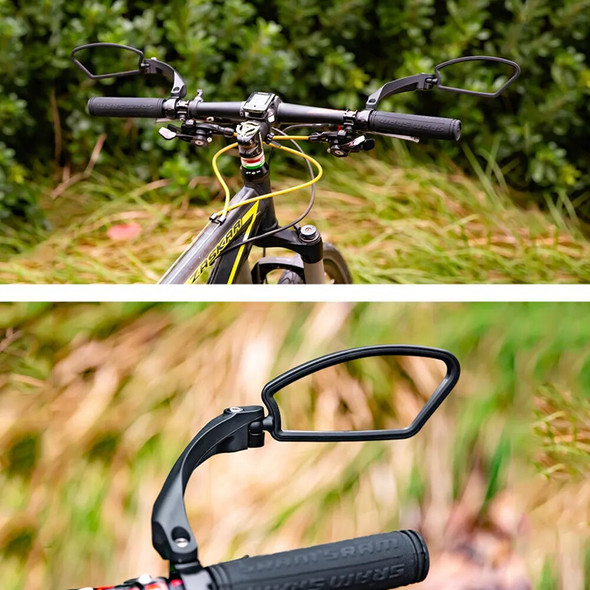 Bike Wide Range Back Mirror Reflector Adjustable Rotatable Left Electric Mountain Bike Mirror Bicycle Handlebar Rear View Mirror