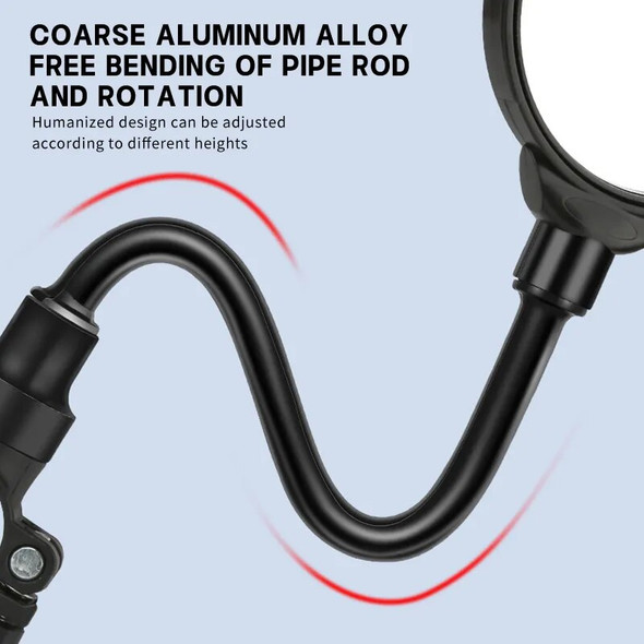 X-TIGER Bike Mirror Rotatable Adjustable Wide Angle Rear View Shockproof Convex Mirror Universal For Bicycle Electric Motorcycle