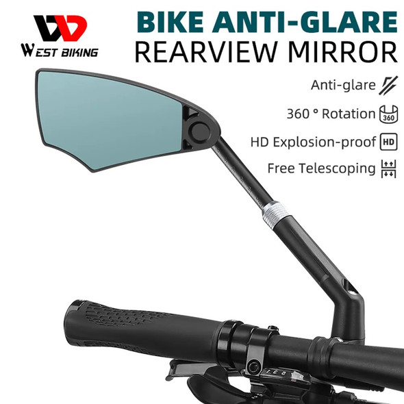 Anti-Glare Bicycle Mirror Handlebar Rear Rearview Wide Range Back Sight Reflect Electric Scooter Mirror Bicycle Accessories