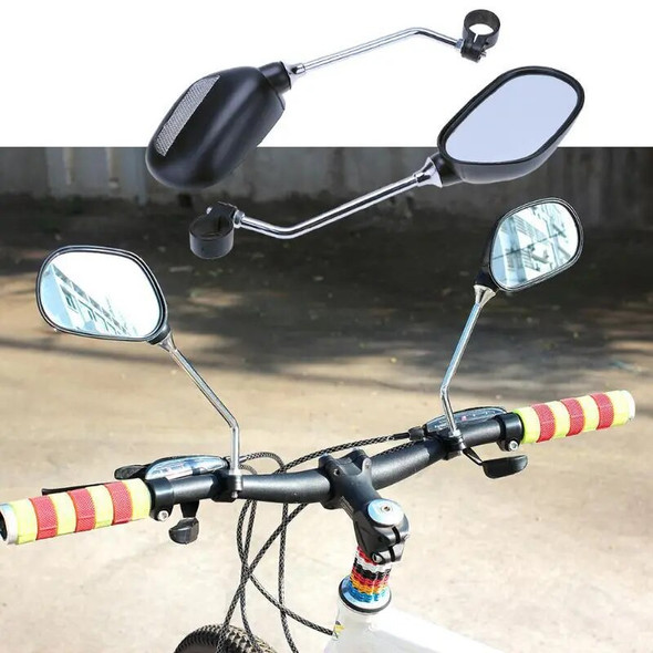 Bicycle Rearview Mirrors Outdoor Riding Equipment Safety Warning Flat Mirrors Electric Vehicle Mountain Bike Reversing Mirrors