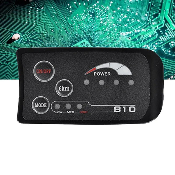 S810 E-Bike LED Display Meter 36V IP65 UART Protocol SM 5+2 PIN For Electric Bicycle E-Bicycle E-Bike Meter