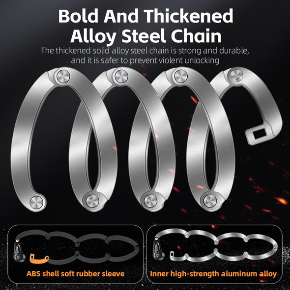 WEST BIKING Bike Lock Electric Scooter Security Anti-theft Foldable Cycling Lock MTB Road Bicycle Electric Bike Chain Lock