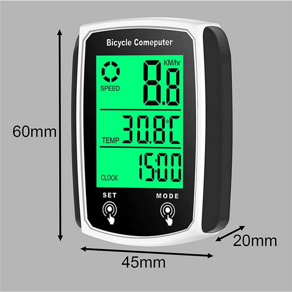 Bike Computer,Waterproof Wired Bicycle Speedometer Odometer Cycle Computer LCD Display,Electric Bike Control Panel,White Bike Computer,Waterproof Wired Bicycle Speedometer Odometer Cycle Computer LCD Display,Electric Bike Control Panel,White