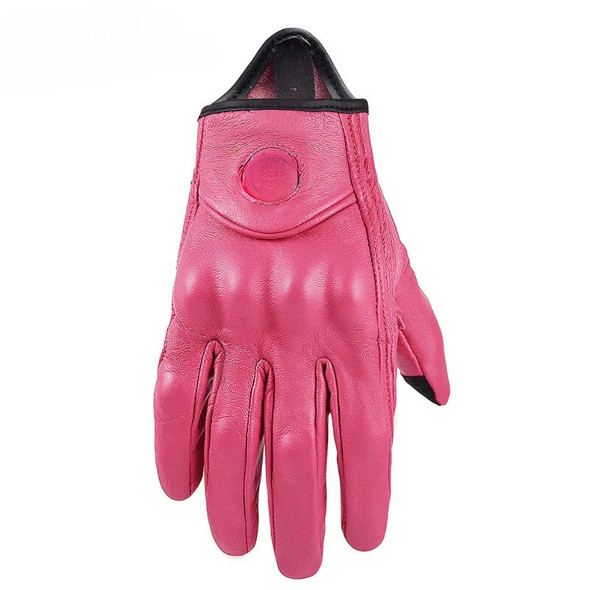 Cycling Equipment Retro Leather Women Motorcycle Gloves Pink Electric Bicycle Bike Cycling Mitten Outdoor exercise to keep warm Cycling Equipment Retro Leather Women Motorcycle Gloves Pink Electric Bicycle Bike Cycling Mitten Outdoor exercise to keep warm