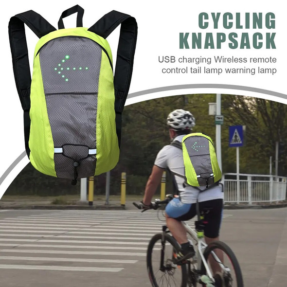 New LED Turn Signal Light Cycling Backpack Wireless Cycling Vest MTB Bike Bag Safety Reflective Warning Electric Scooter Vest