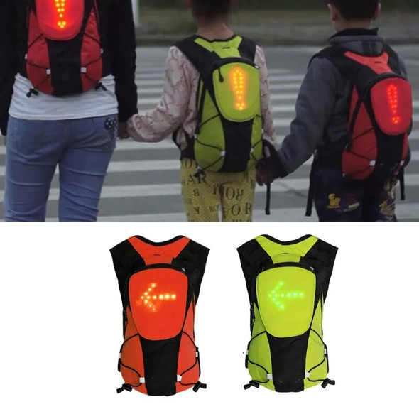 LED Turn Signal Cycling Backpack Wireless Cycling Vest MTB Bike Bag Safety Reflective Warning Electric Scooter Vest