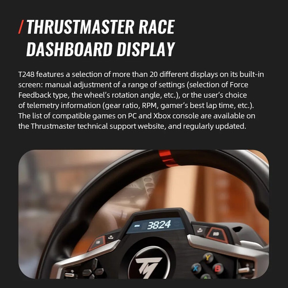 Thrustmaster T248 steering wheel Thrustmaster simulation racing game simulator PS5/4 PC force feedback 25 operation buttons