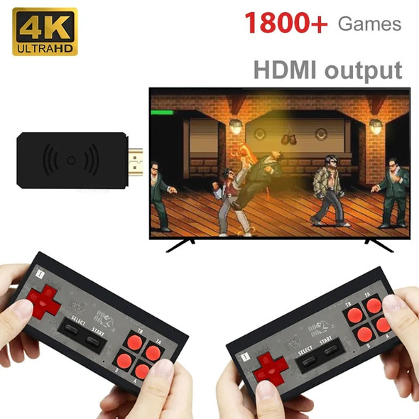 Video Game Console Handheld Game Player HDMI-Compatible Mini Game Stick Built in 1800 Classic 8 Bit Games Dual Wireless Gamepad1