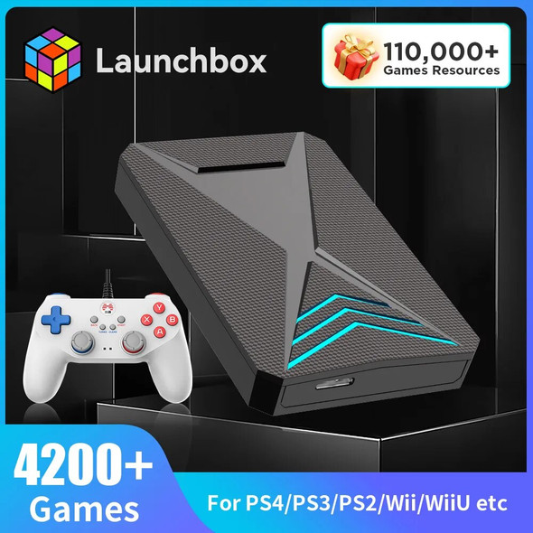 Launchbox 2T Retro Gaming Console for PS4/PS3/PS2/WiiU/Wii/N64/DC/SS/PS1 for Win PC/Laptop With PC/3D Games