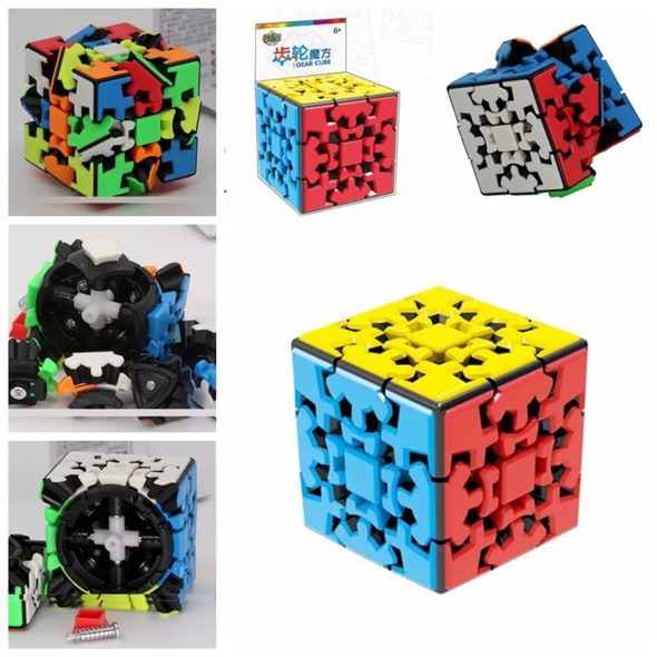 Brain Power Magic Gear Cube 3x3 Twist Game Professional Puzzle Toy Gear Magic Cube 5.7cm Plastic Magic Cube 3x3 Kids Toy