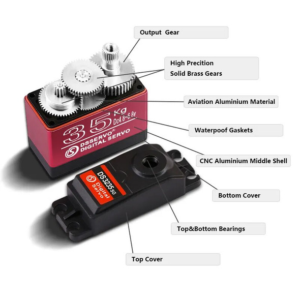 1X DS3218 20KG full metal gear digital servo baja servo Waterproof servo for 1/5 baja 1/5 cars+Free Shipping
