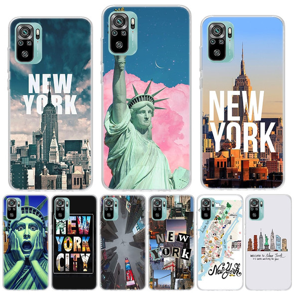 NYC New York City Silicon Call Phone Case For Xiaomi Redmi 10 10C 12 12C 9 9C 9A 10A 9T 8A 7A 6A 8 7 6 Pro 10X K40 K30 K20 S2