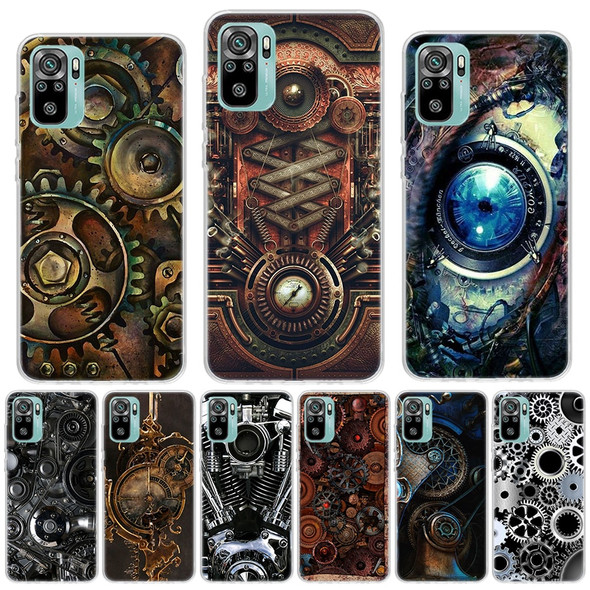 Steampunk Gear Mechanical Silicon Call Phone Case For Xiaomi Redmi 10 10C 12 12C 9 9C 9A 10A 9T 8A 7A 6A 8 7 6 Pro 10X K40 K30