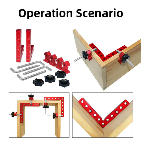 2Pc 90 Degrees L-Shaped Auxiliary Fixture Splicing Board Positioning Panel Fixed Clip Carpenter's Square Ruler Woodworking Tool