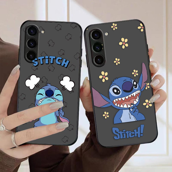 Matte Phone Case for Samsung Galaxy S23 S22 S21 S20 S10 4G S9 S8 Plus ULTRA 5G LITE Case Funda Capa Shell Cartoon Cute Stitch