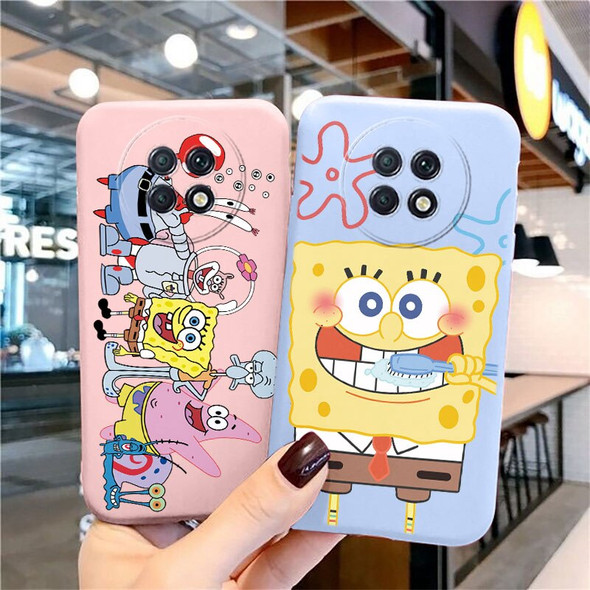 Funny Cartoon SpongeBob SquarePants Phone Case for Xiaomi Redmi Note 9T Note9t 5G Cute Patrick Star Silicone TPU Soft Back Cover