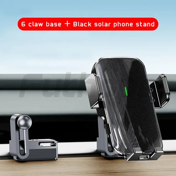Futhope 17mm 6-Claw Dashboard Panel Base Phone Solar power Bracket For Tesla model 3 model Y 4.0-7.2 inch Mobile Phone Holder