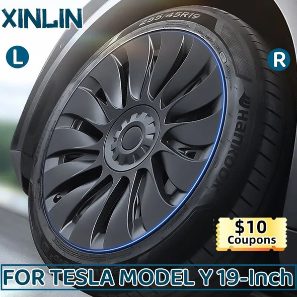 4PCS Wheel Caps for Tesla Model Y 2018-2023 19 Inch Hubcap Automobile Replacement Performance Hub Cap Full Rim Cover Accessories 4PCS Wheel Caps for Tesla Model Y 2018-2023 19 Inch Hubcap Automobile Replacement Performance Hub Cap Full Rim Cover Accessories