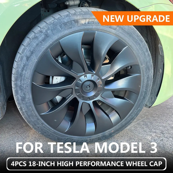4PCS for Tesla Model 3 18 Inch Hub Cap Original Car Replacement Wheel Cap Automobile Hubcap Full Cover Accessories 2021 2022