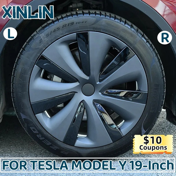 4PCS Wheel Caps 19 Inch Hub Cap Performance Automobile Replacemen HubCap Full Rim Cover For Tesla Model Y 2020-2023 Accessories