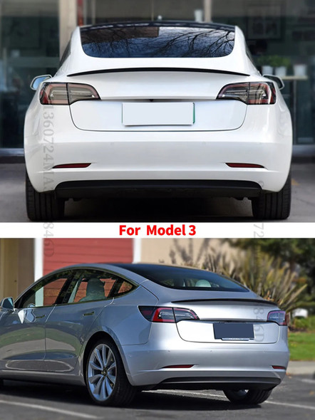 Rear Trunk Spoiler Wing Splitter For Tesla Model 3 Y