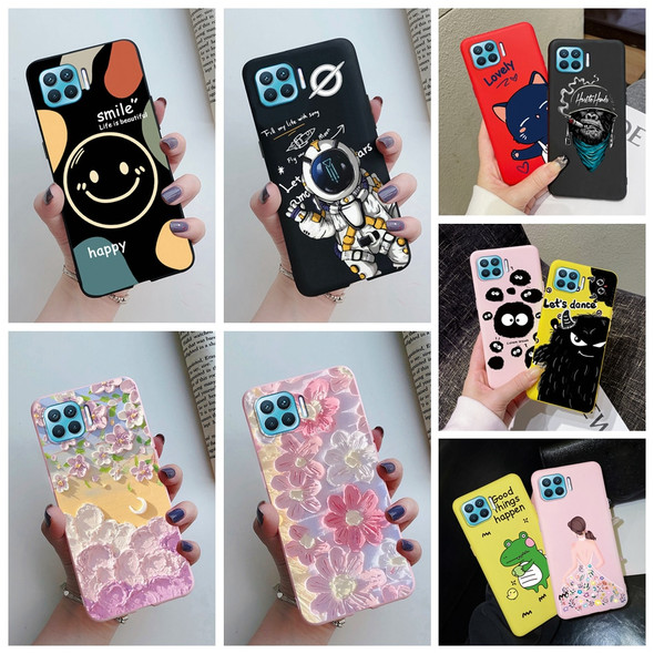 Fashion Cute Silicone Phone Case For Oppo Reno 4 Lite Case Soft TPU Back Cover For Oppo Reno4 F Reno 4F 4Lite Covers Bumper etui